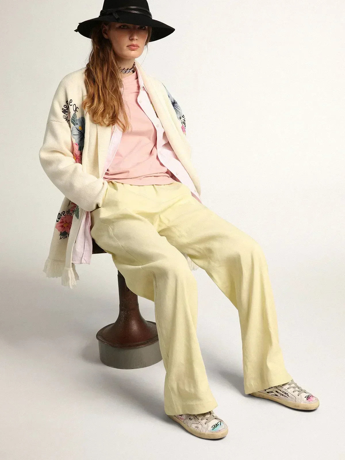 Super-Star Dream Maker sneakers in white color with reverse construction and hidden multicolor details