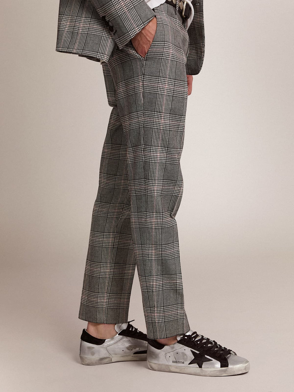 Men's Super-Star in silver leather