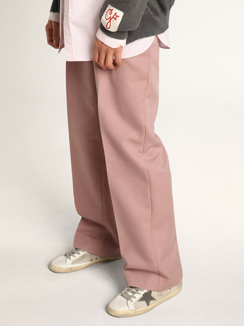 Men's Super-Star in light silver mesh with gray star