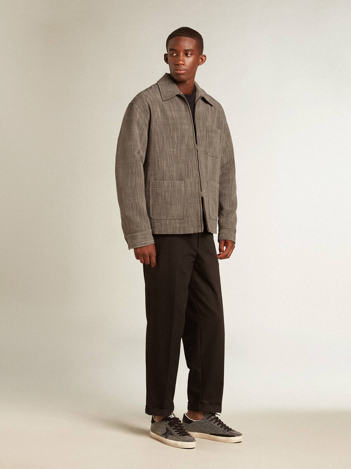 Men’s Super-Star in black Swarovski crystals with black suede star