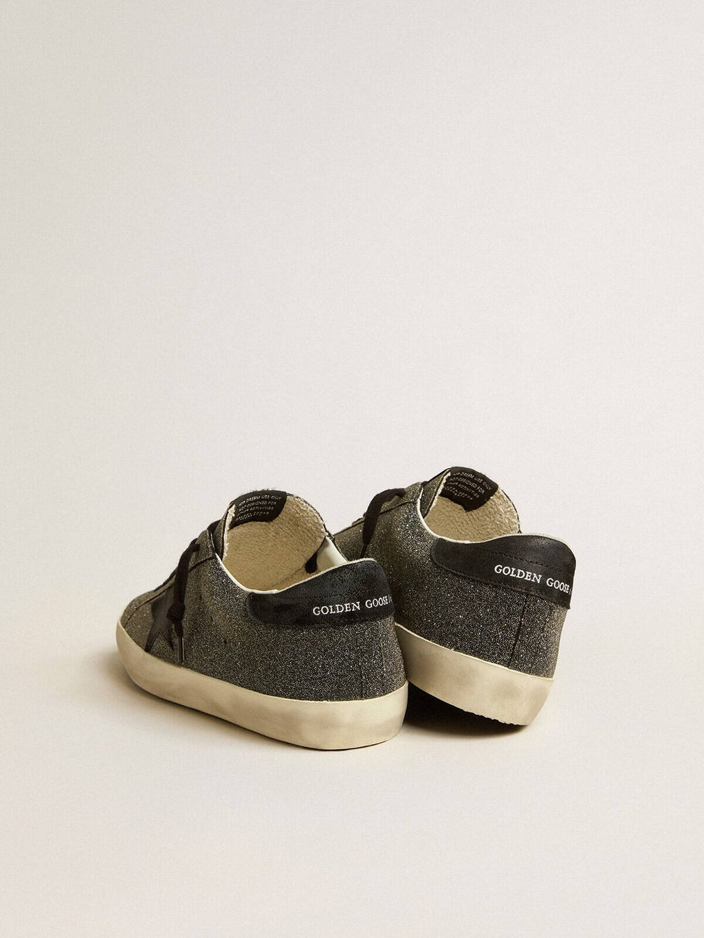 Men’s Super-Star in black Swarovski crystals with black suede star