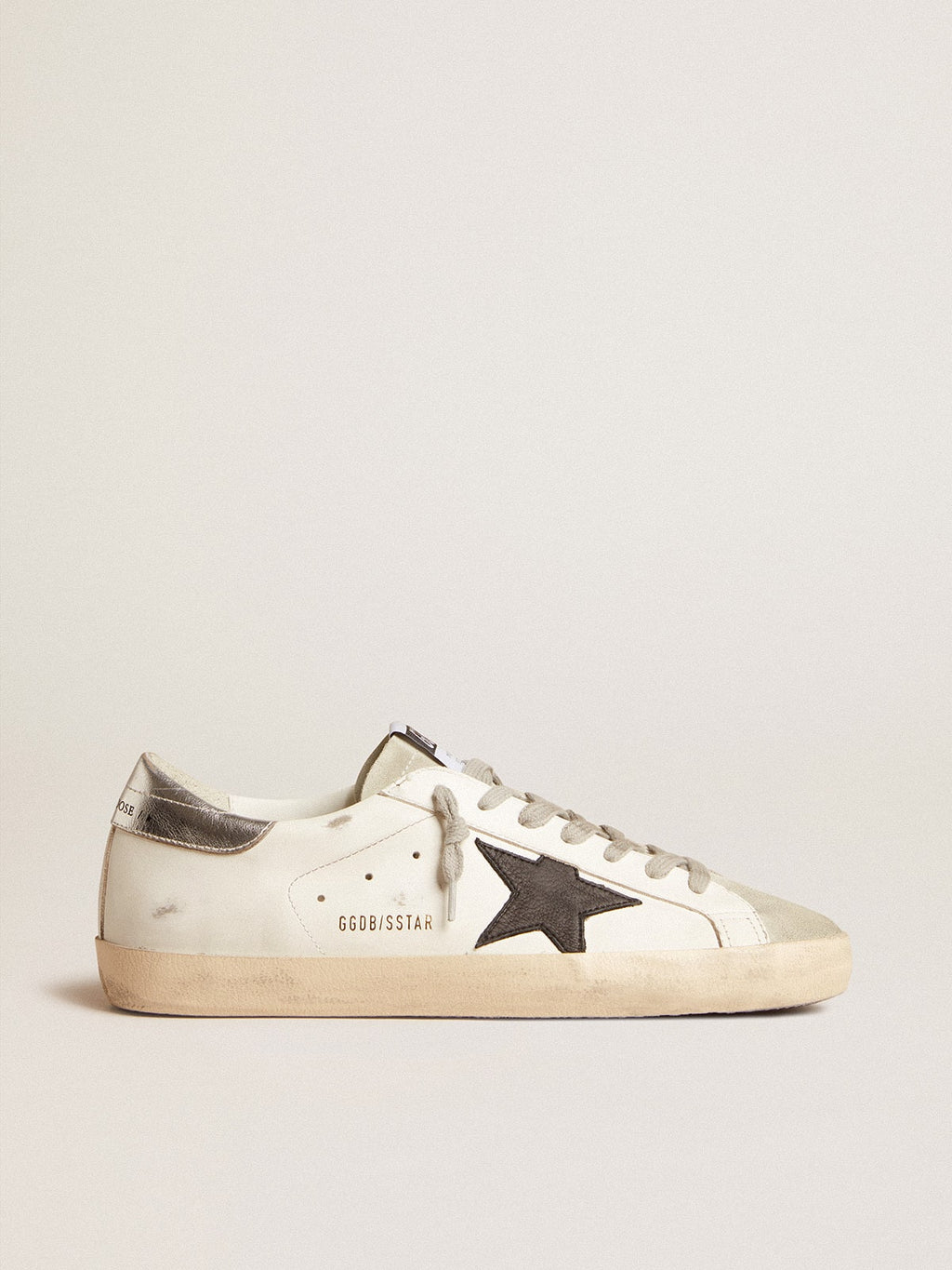 Men's Super-Star with black nubuck star and silver leather heel tab