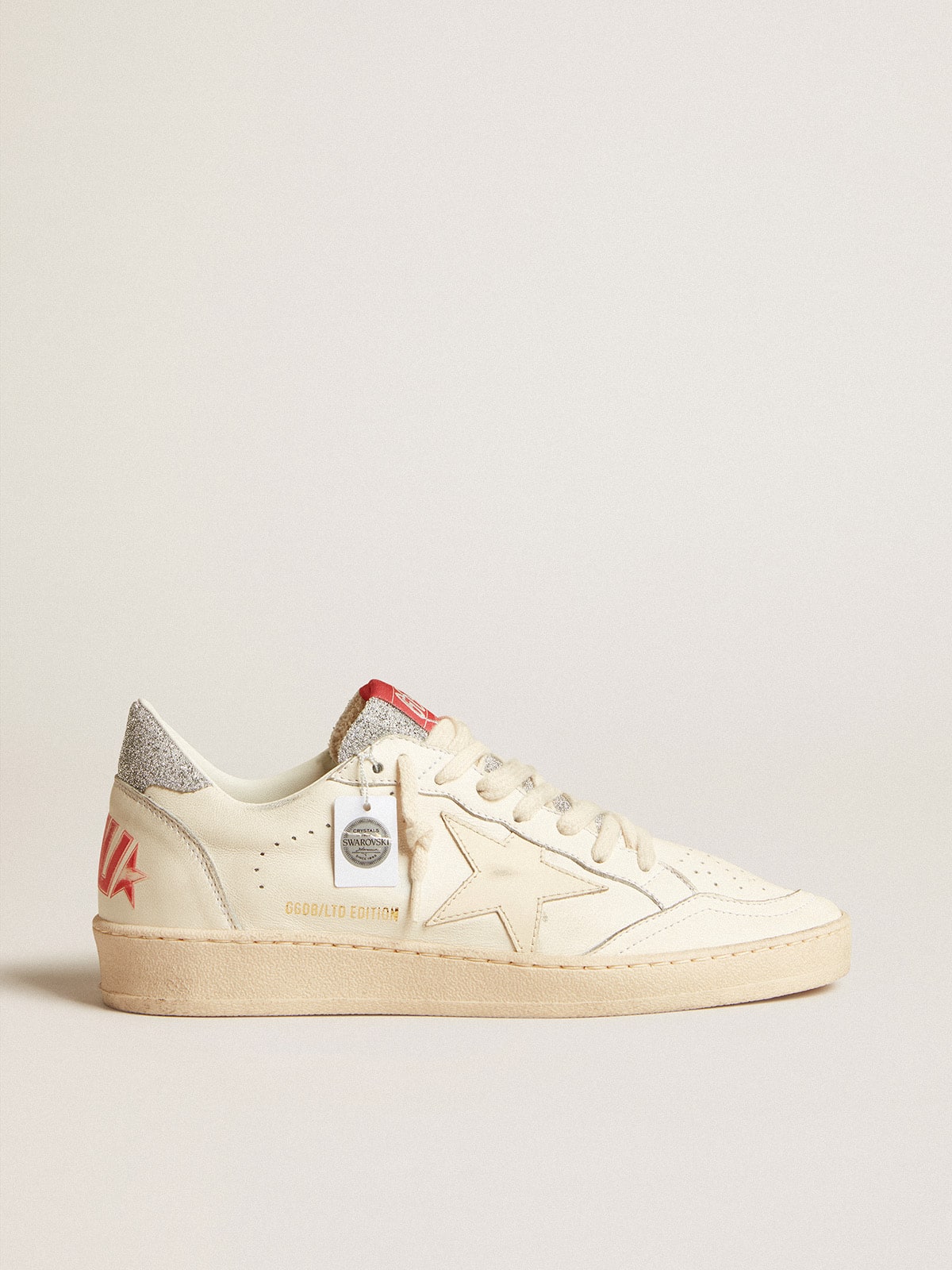 Men’s Ball Star LTD in nappa with white star and Swarovski crystal heel tab