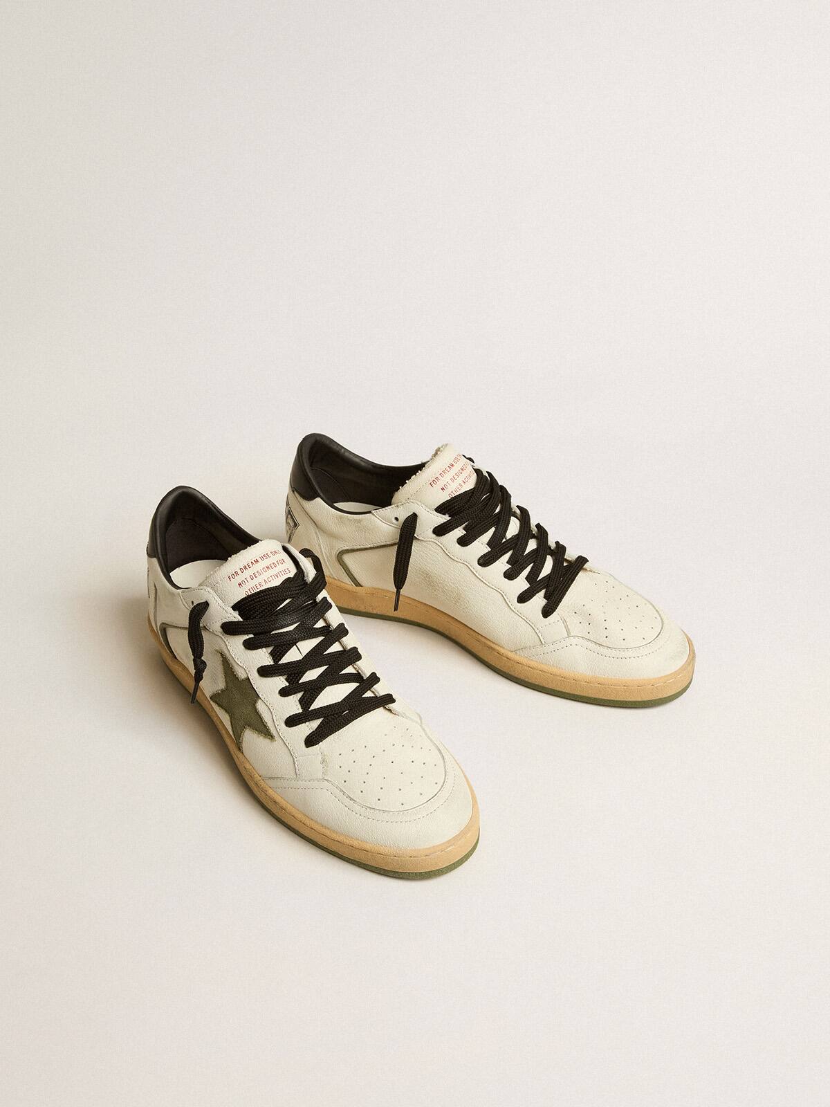 Men's Ball Star LTD in nappa leather with canvas star and black leather heel tab