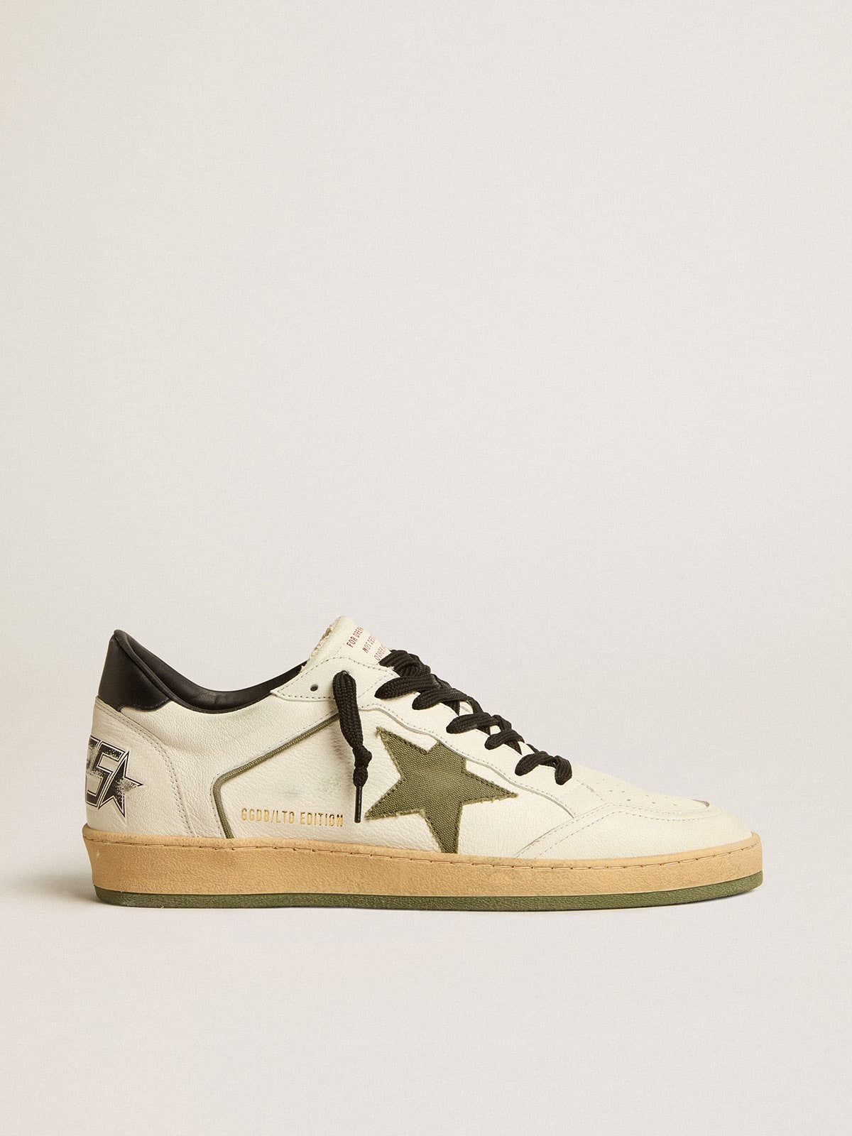 Men's Ball Star LTD in nappa leather with canvas star and black leather heel tab