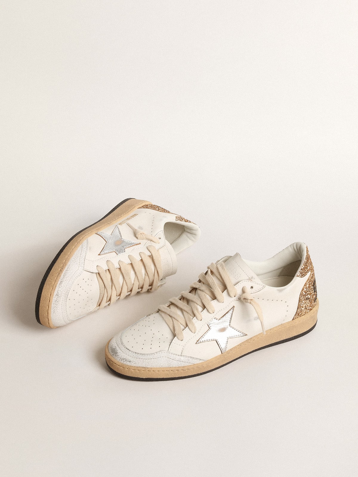 Ball Star with metallic leather star and glitter heel tab