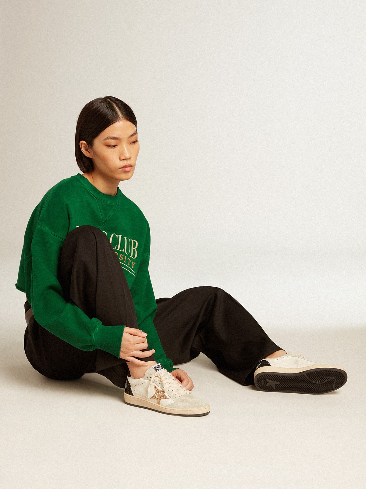 Women’s Ball Star LTD in nappa and suede with glitter star and black heel tab