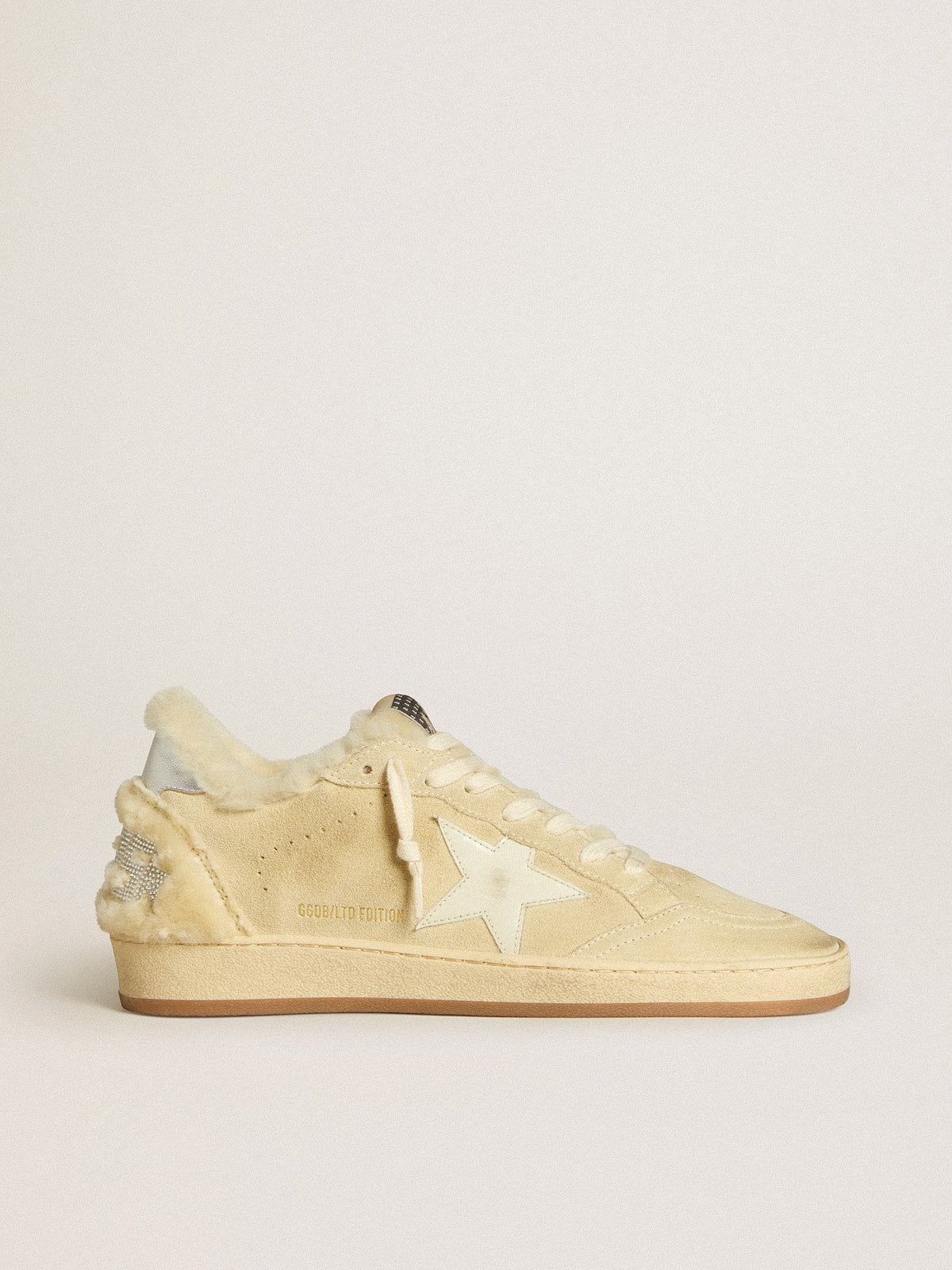 Ball Star LTD in suede and shearling with white patent leather star