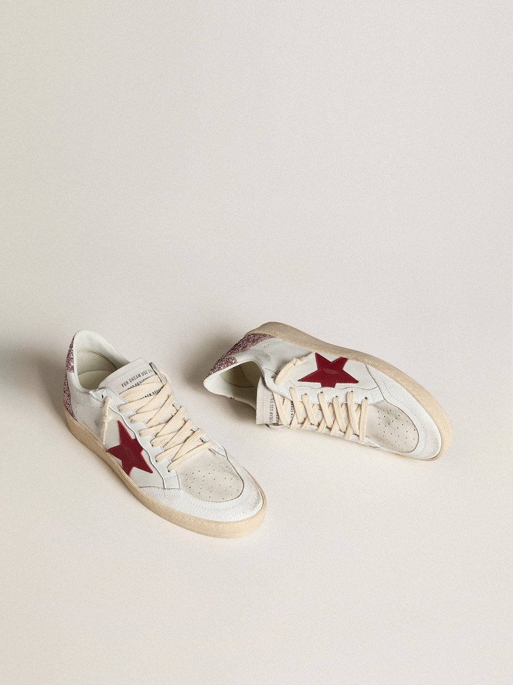 Ball Star LTD with red leather star and pink glitter heel tab