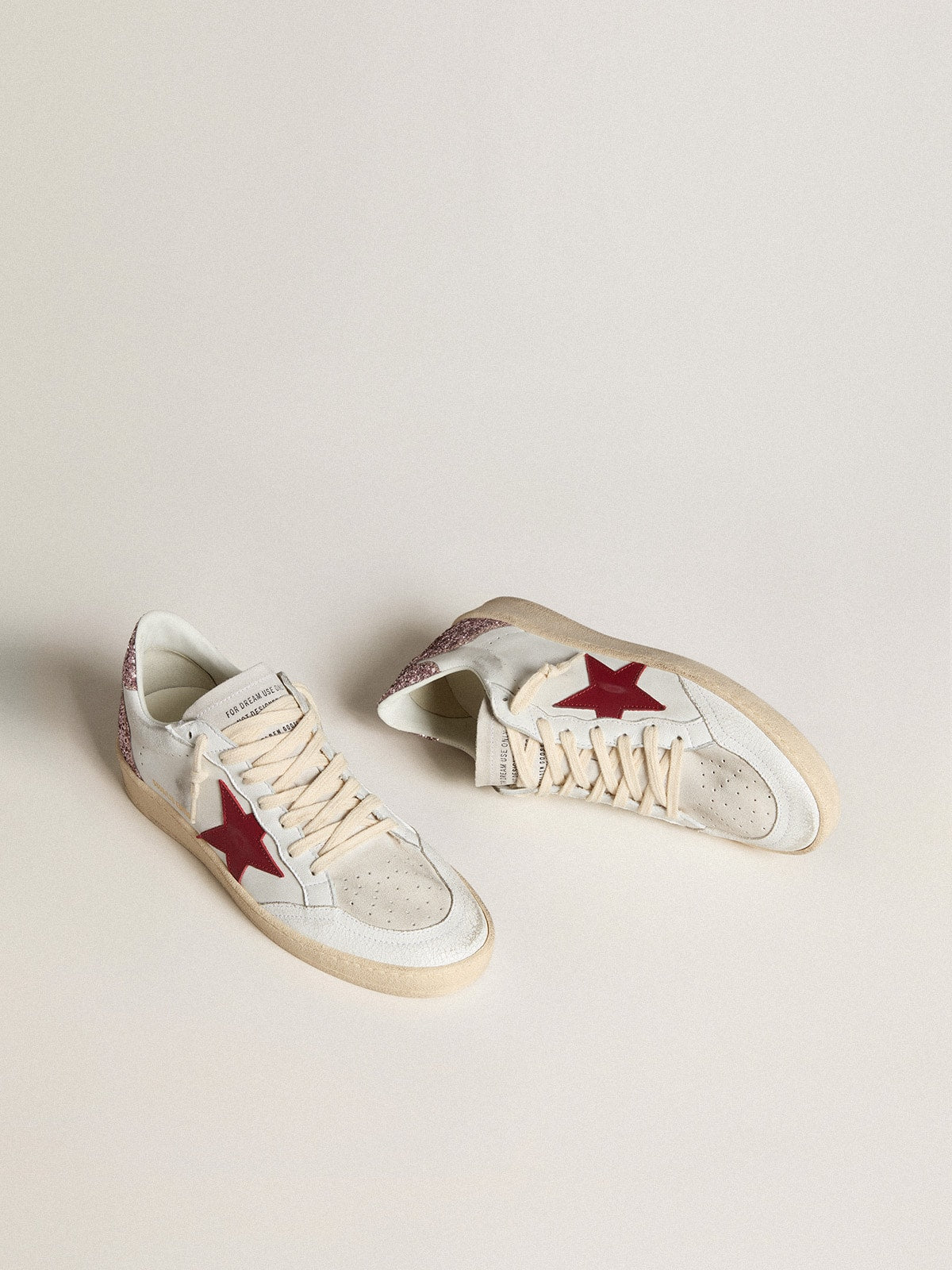 Ball Star LTD with red leather star and pink glitter heel tab