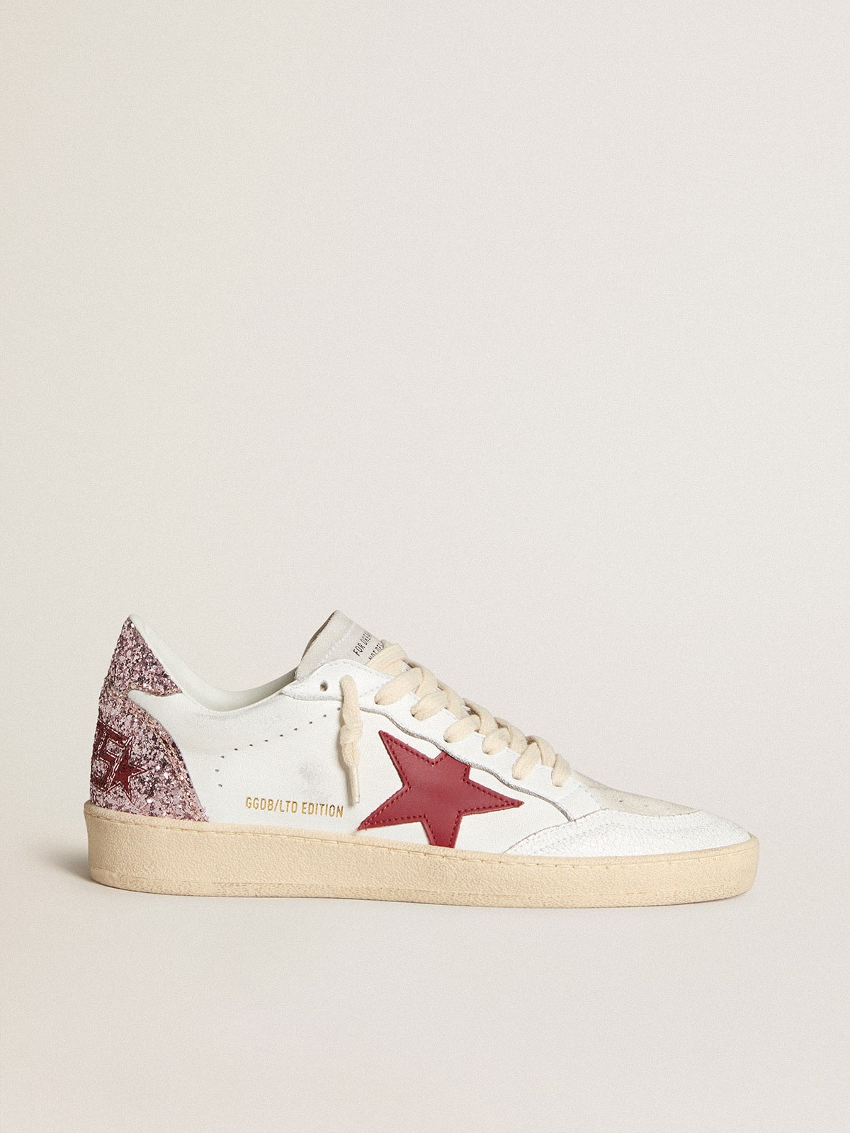 Ball Star LTD with red leather star and pink glitter heel tab