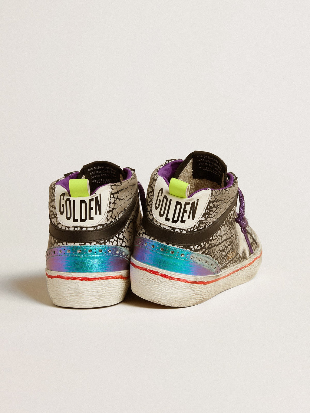 Women’s Mid Star LAB in animal-print leather with a white star