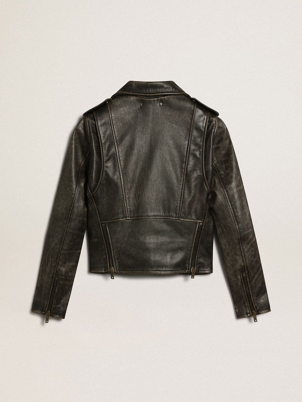 Women’s leather biker jacket