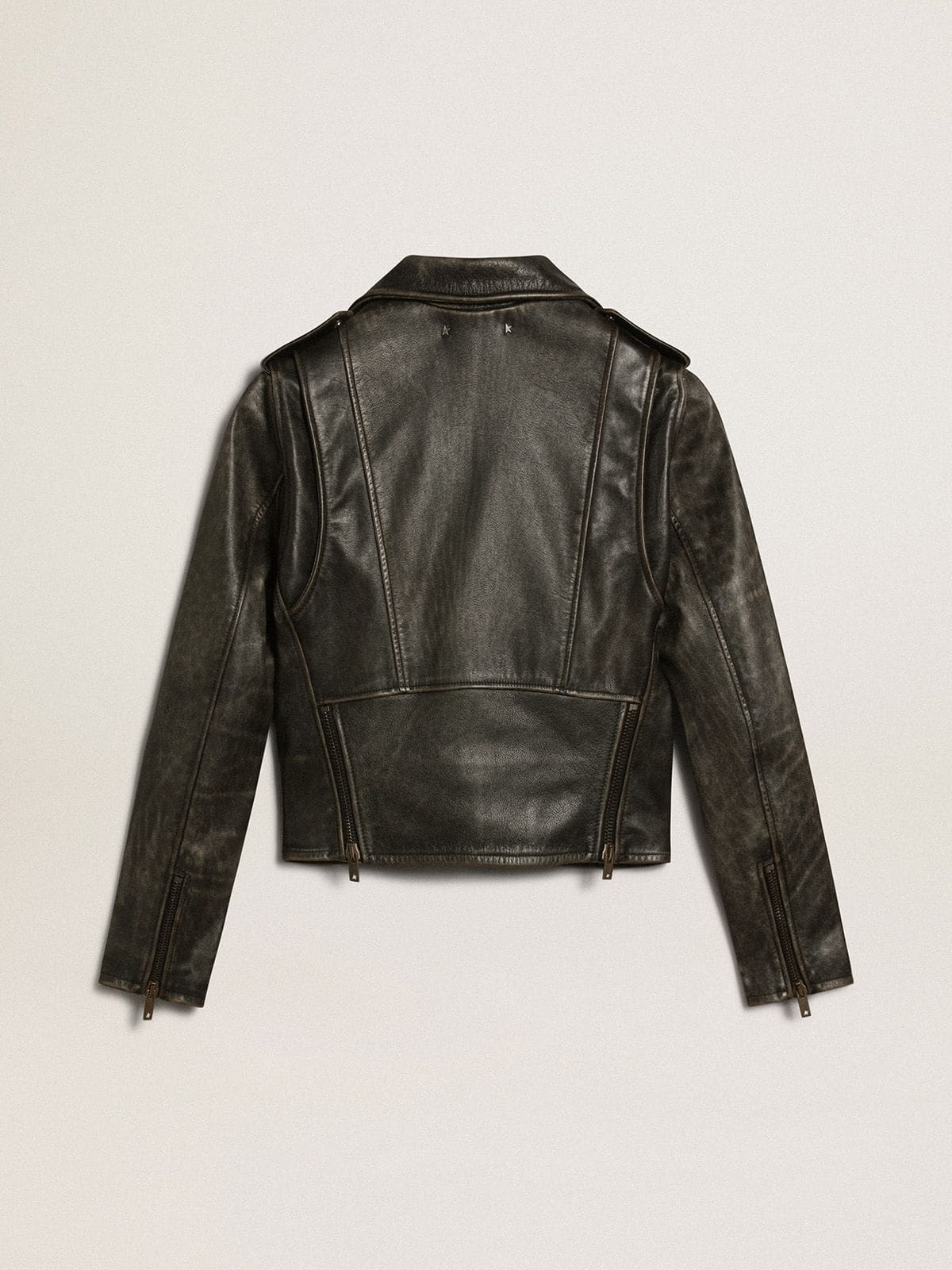 Women’s leather biker jacket